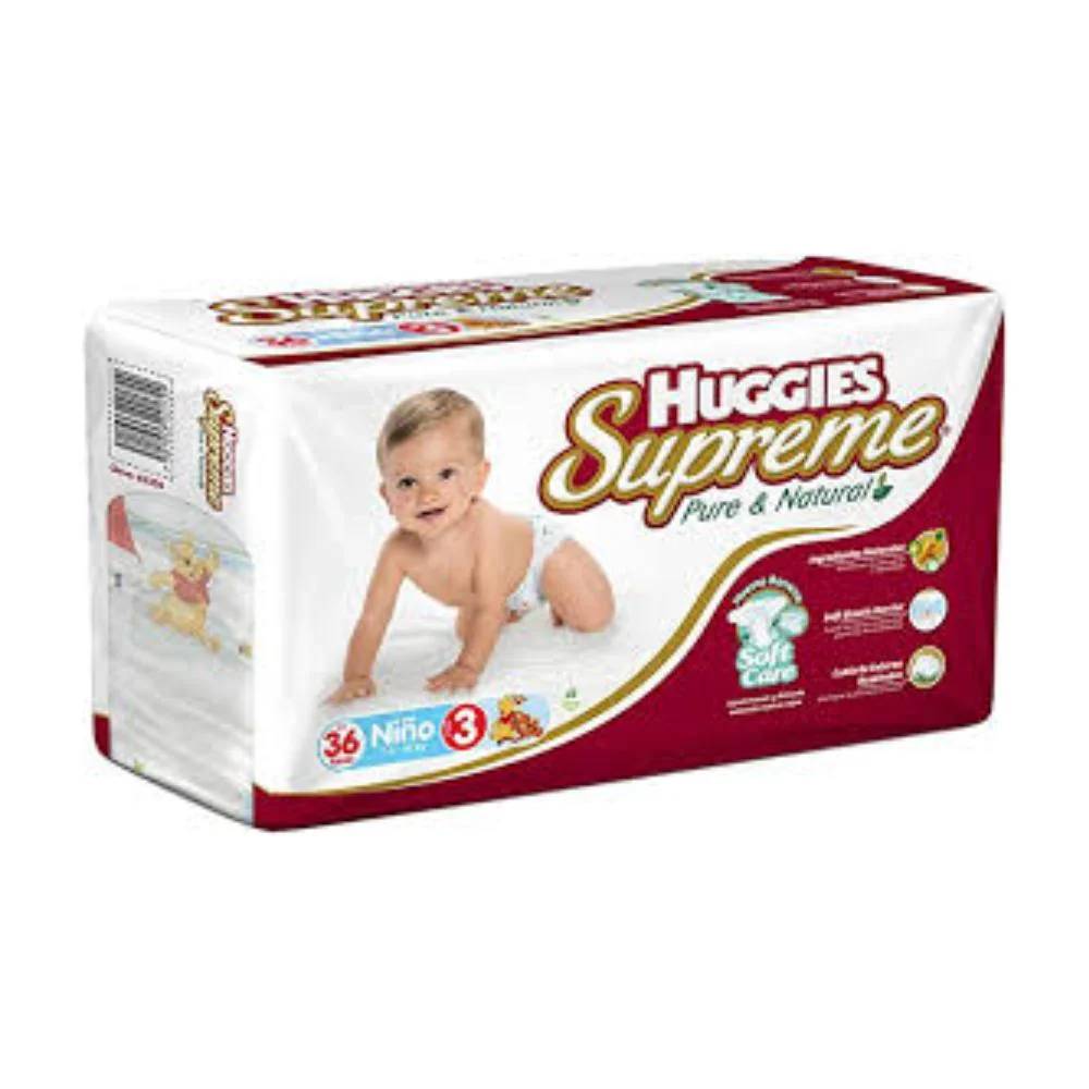 Pañal Huggies Supreme Con 36 Etapa 3 Unisex