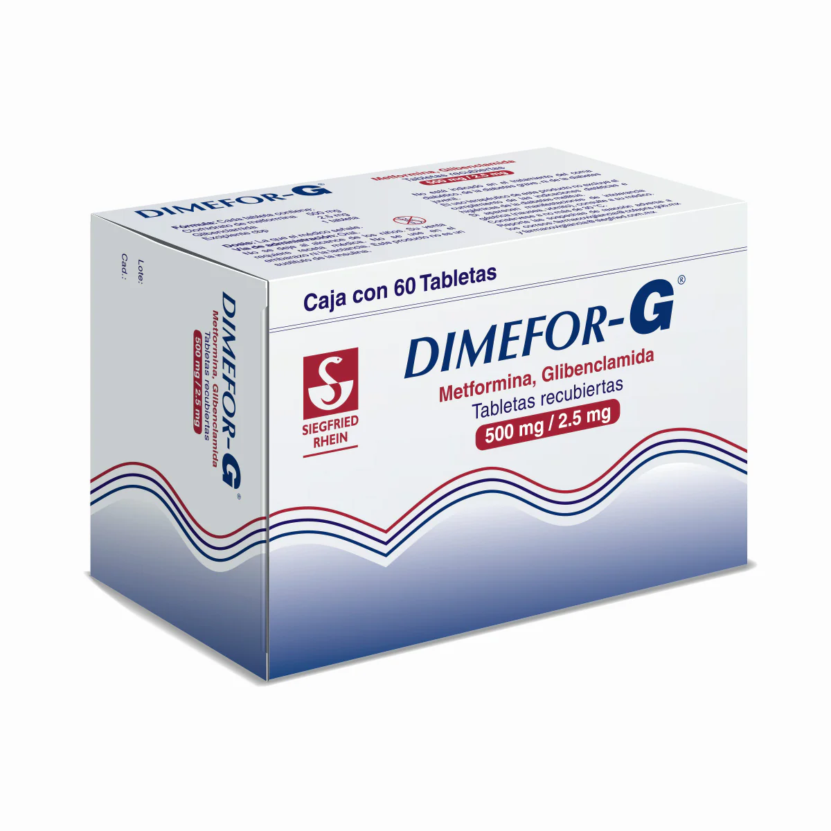Dimefor G 500 Mg / 2.5Mg - Caja Con 60 Tabletas (Metformina Y Glibenclamida) - Image 3