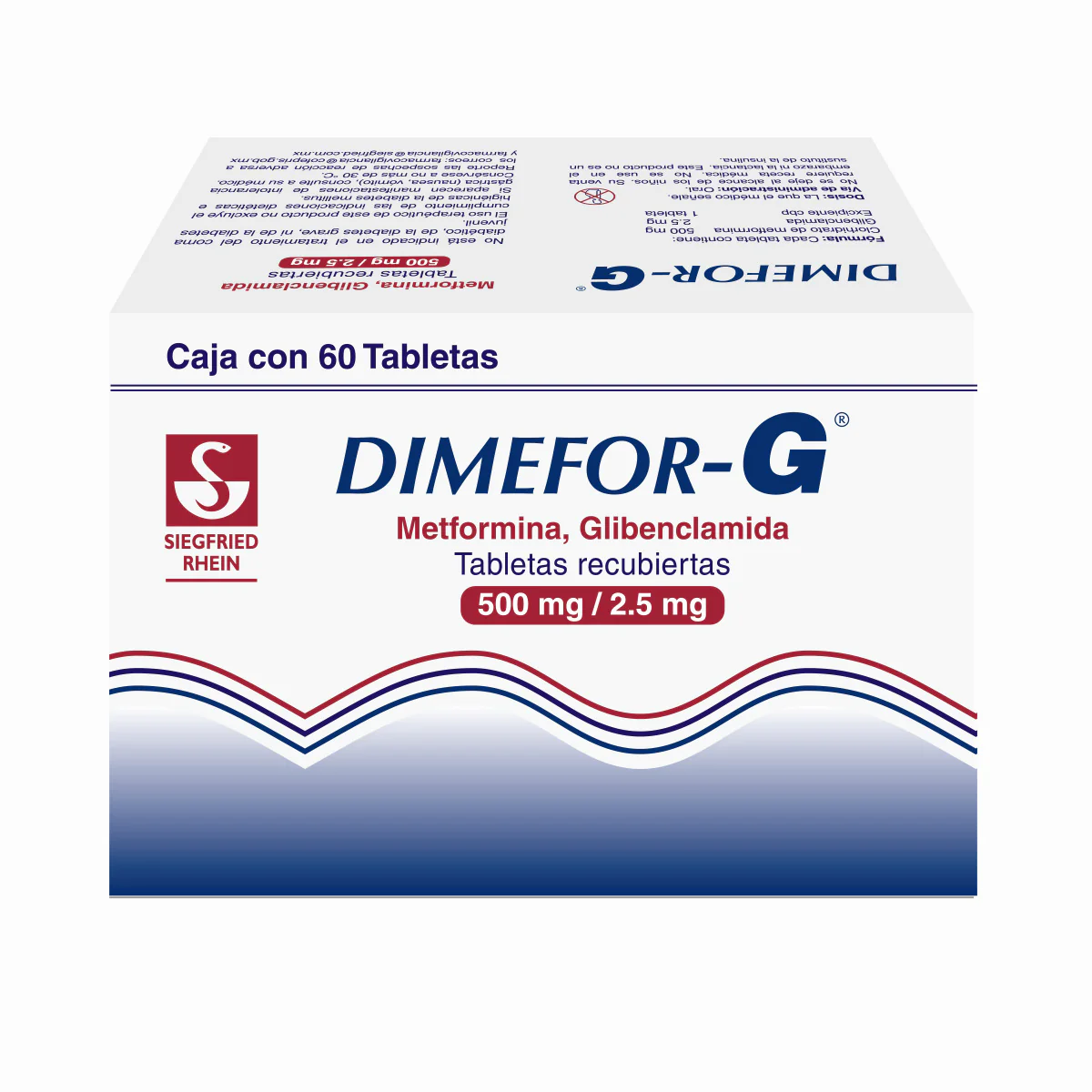 Dimefor G 500 Mg / 2.5Mg - Caja Con 60 Tabletas (Metformina Y Glibenclamida) - Image 4