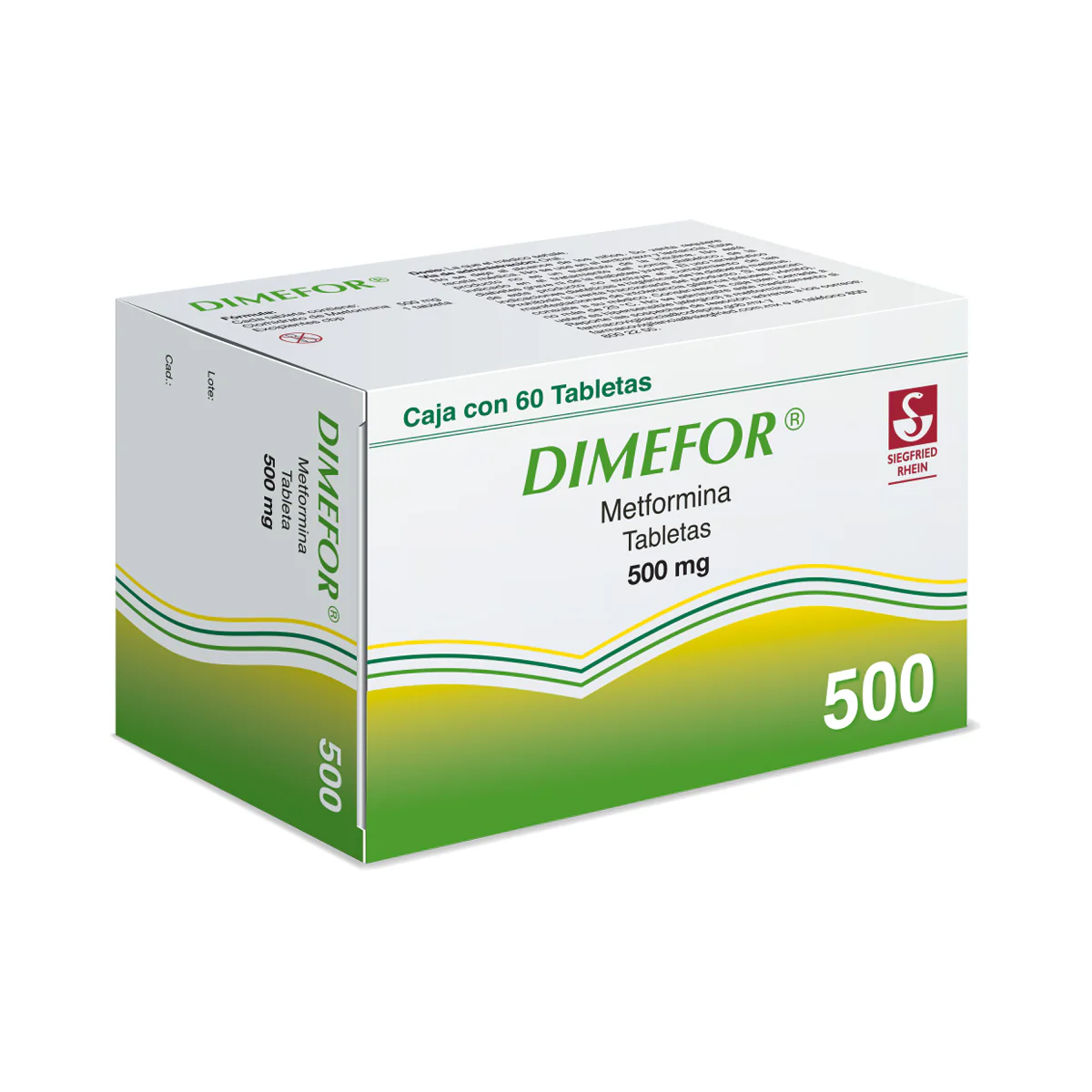 Dimefor 500 Mg - Caja Con 60 Tabletas (Metformina) - Image 3
