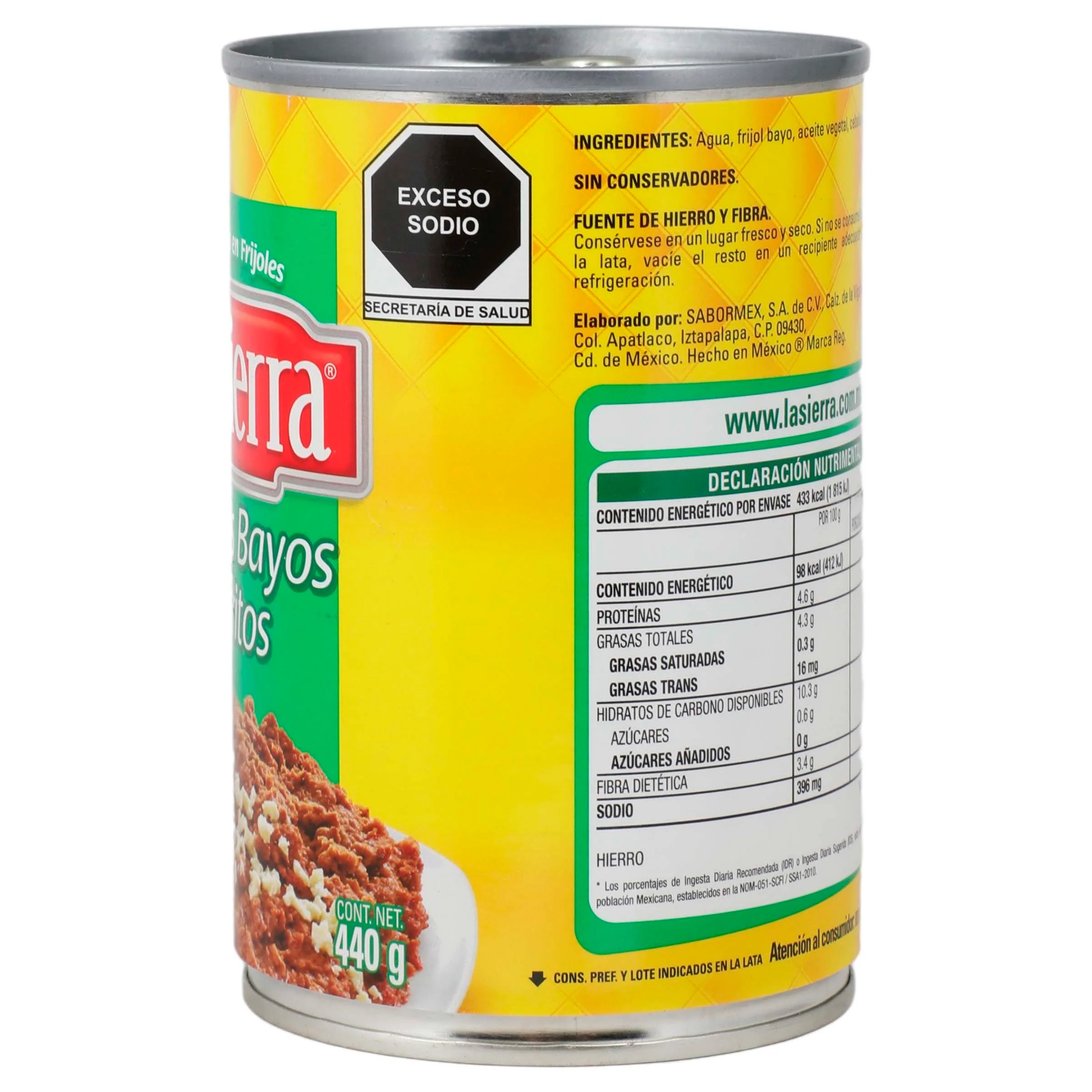 Frijoles Bayos Refritos 440 G La Sierra - Image 4