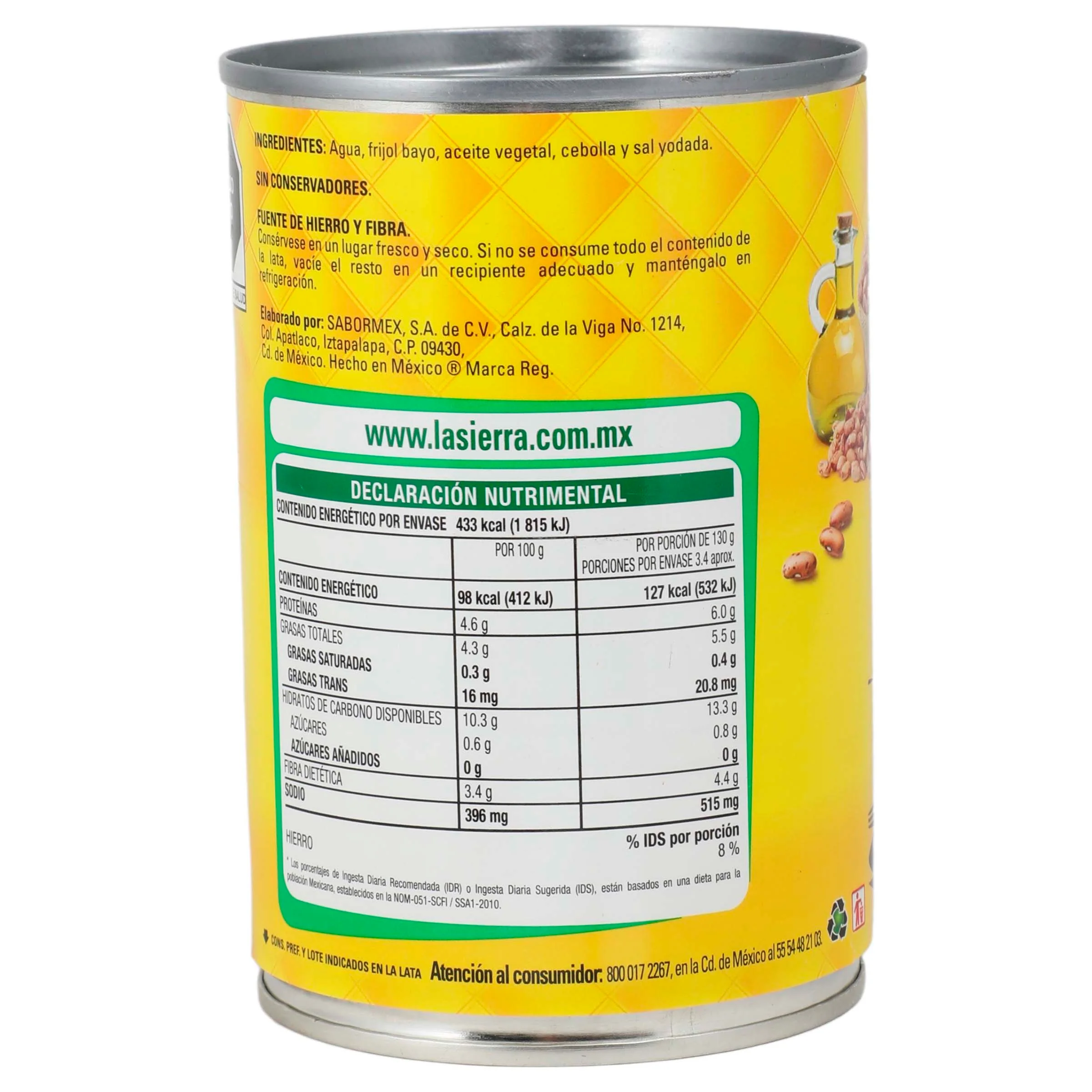 Frijoles Bayos Refritos 440 G La Sierra - Image 5