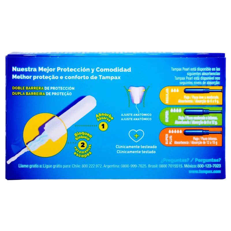 Tampones Tampax Pearl Super Absorbentes Con 8 Piezas - Image 7
