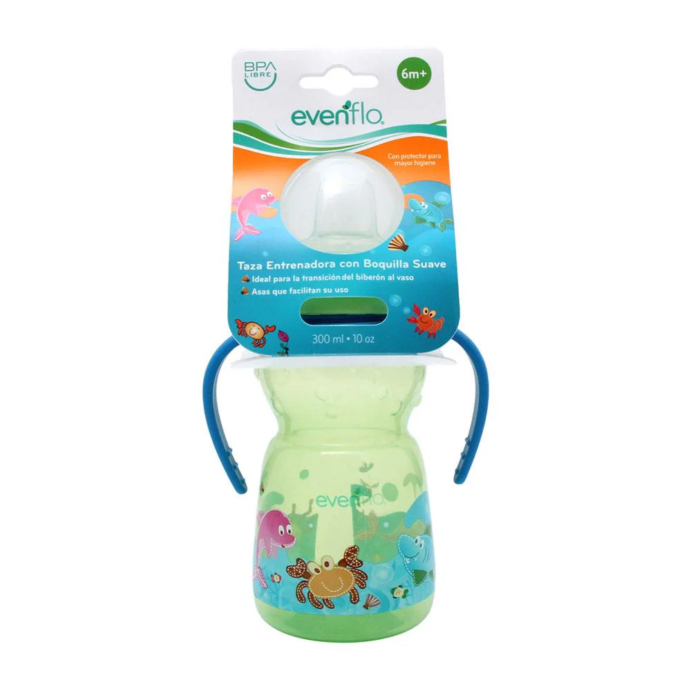 Vaso Entrenador Evenflo Antiderrame Sea 9O Z