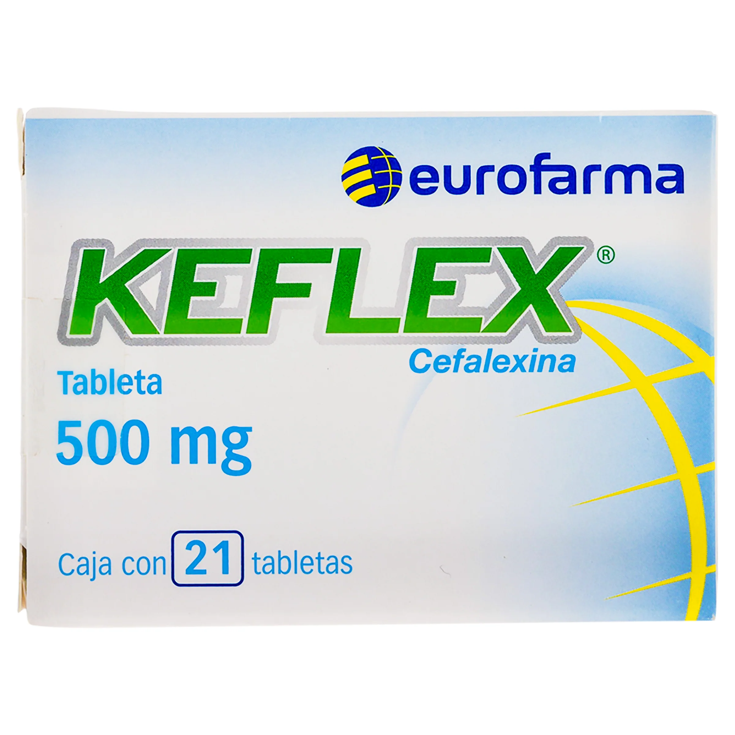Keflex 500 Mg Con 21 Tabletas