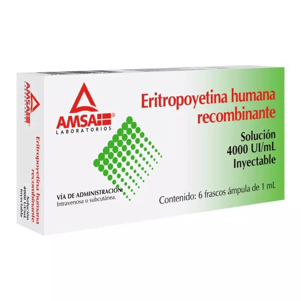 Eritropoyetina 4000 U I/Ml Con 6 Frasco Ampula 1 Ml Amsa