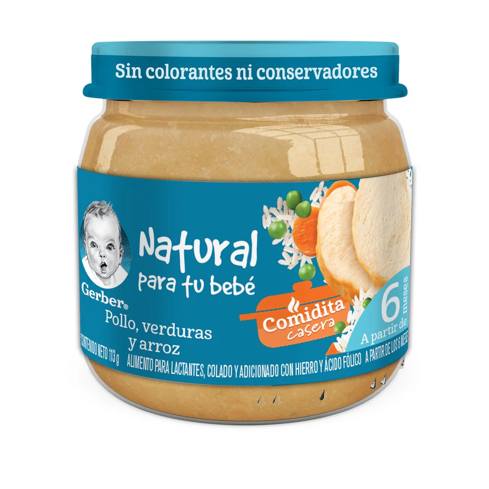 Gerber Segunda Etapa Verduras Con Pollo Y Arroz 113 G - Image 2