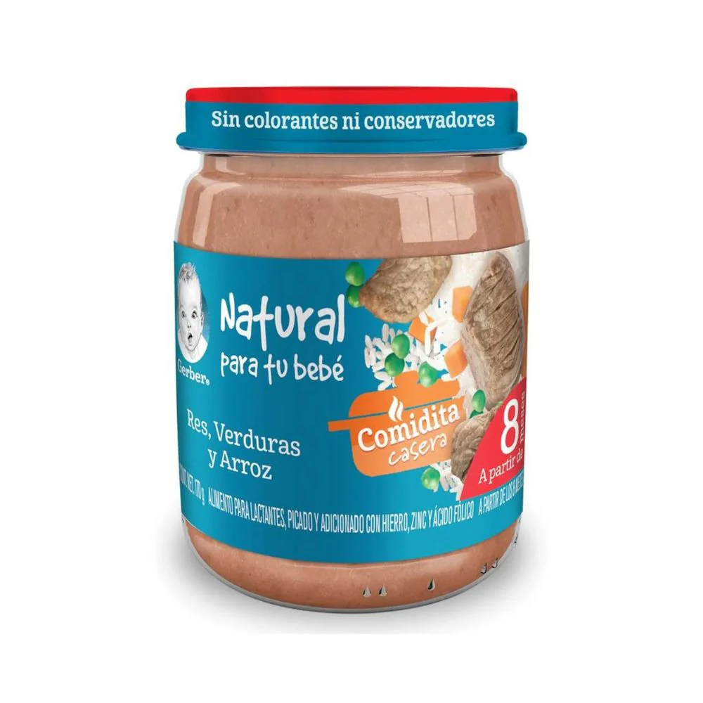 Gerber Tercera Etapa Verd-Res-Arroz 170 G