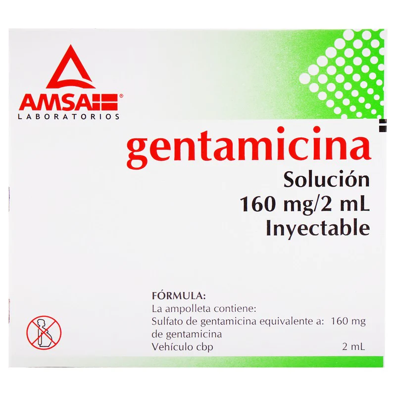 Gentamicina Sol Iny 160 Mg/ 2 Ml C/5 Amp De 2 Ml - Image 2
