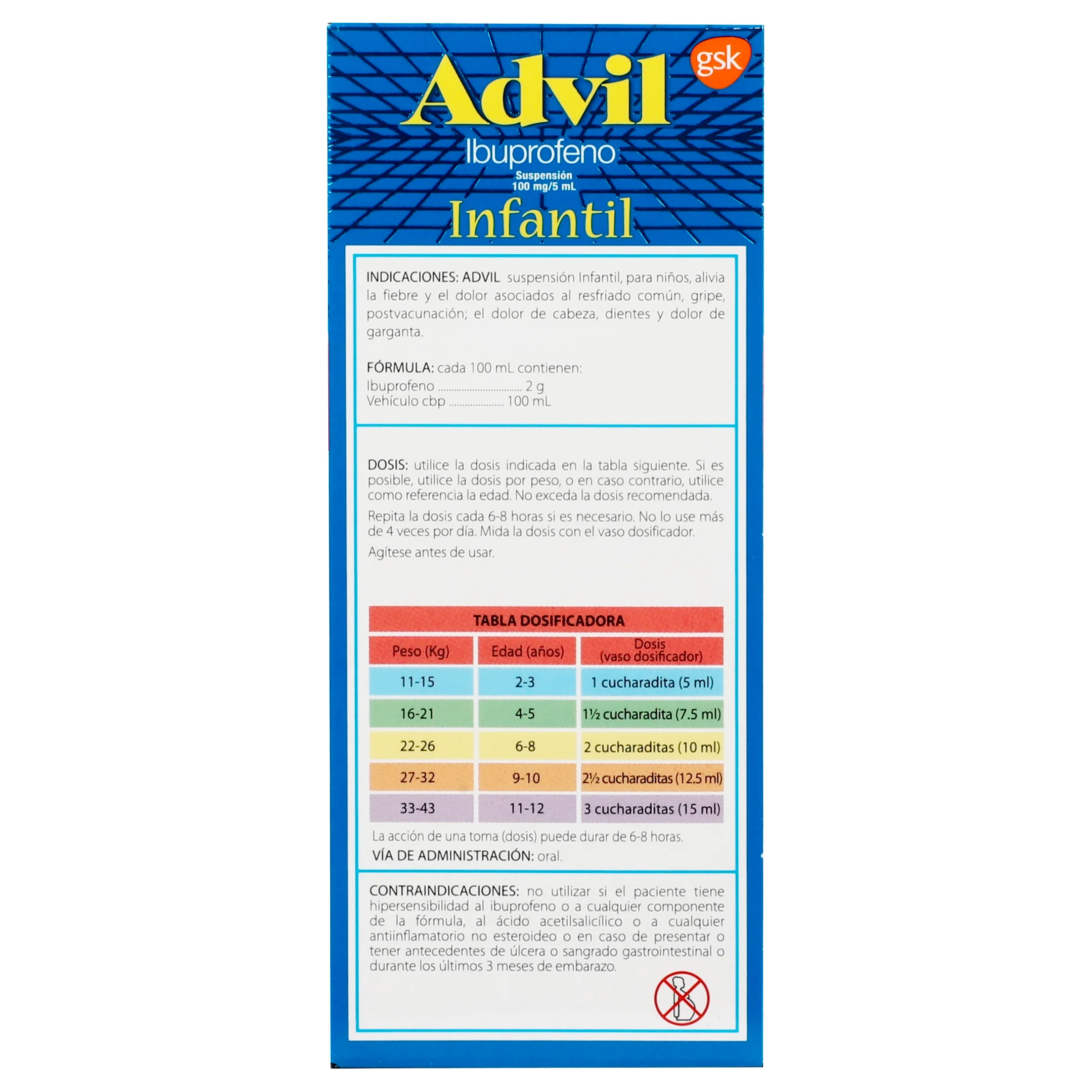Advil Infantil Frutas Suspension 100 Mg/5 Ml - Image 8