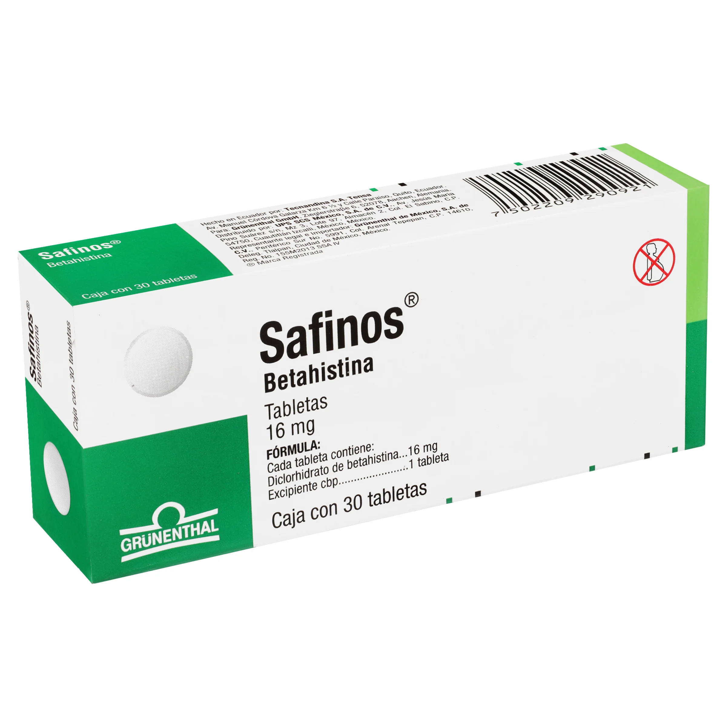 Safinos 16 Mg Con 30 Tabletas - Image 3