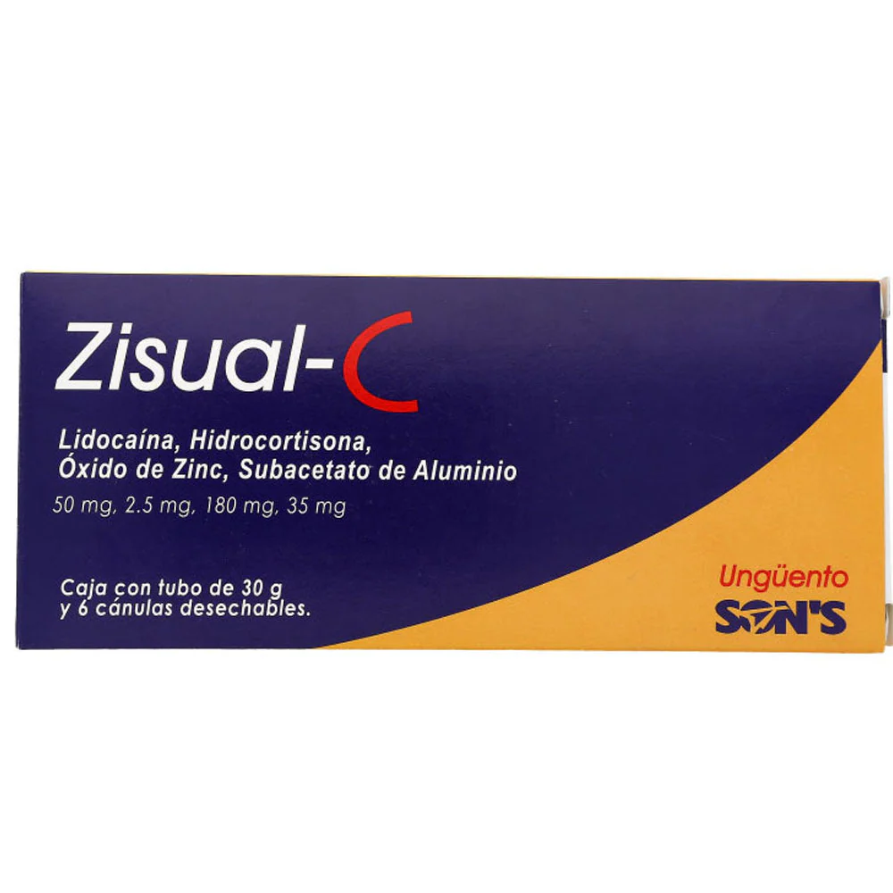 Zisual-C Unguento 30 G Con 6 Canulas Hemorroides Xyloproct
