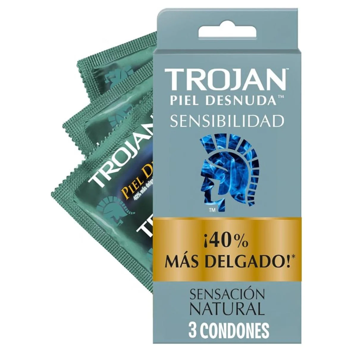 Preservativo Trojan Piel Desnuda Con 3