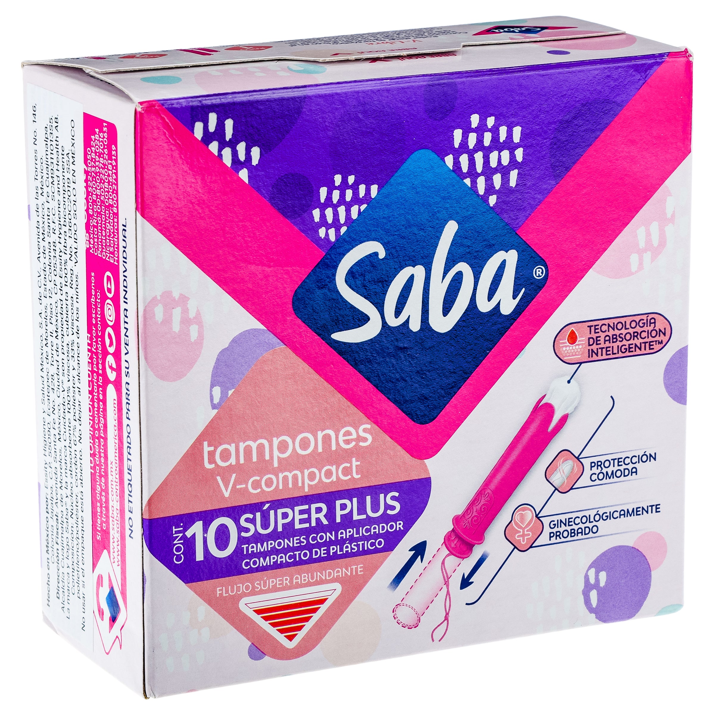 Tampones Saba Compac Super Plus Con 10 Piezas - Image 3
