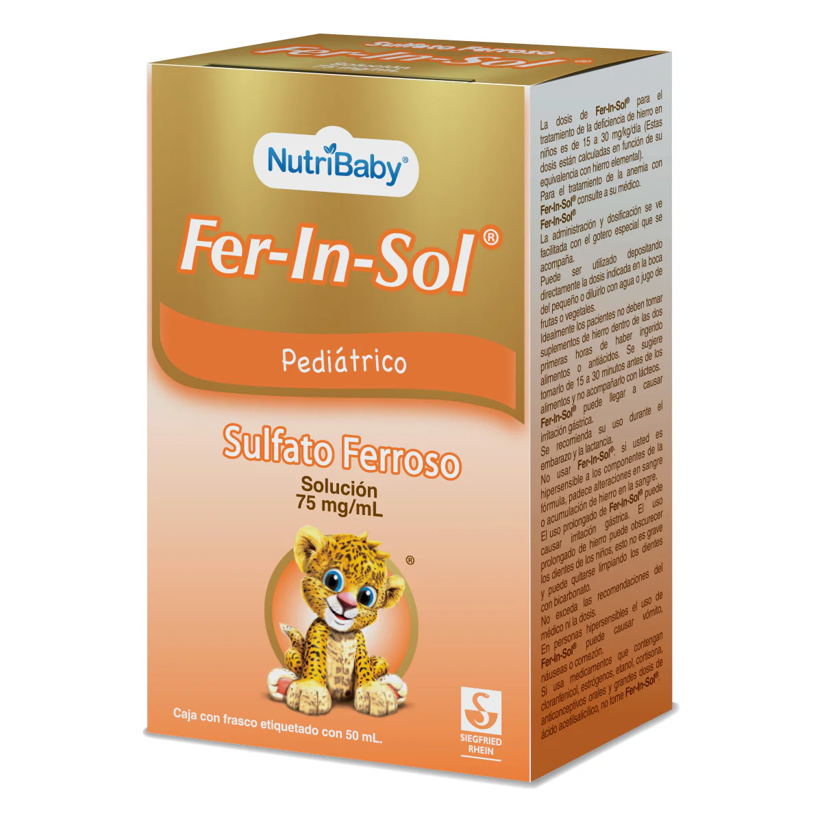 Fer-In-Sol Pediátrico 75 Mg - Frasco Con Gotero De 50 Ml (Hierro) - Image 2