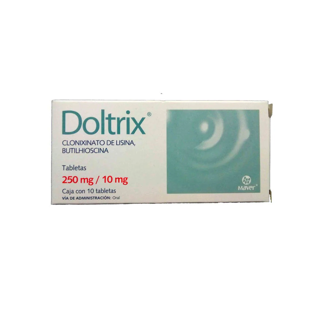 Doltrix (Clonixinato De Lisina/Butilhioscina) 250/10 Mg Con 10 Tabletas