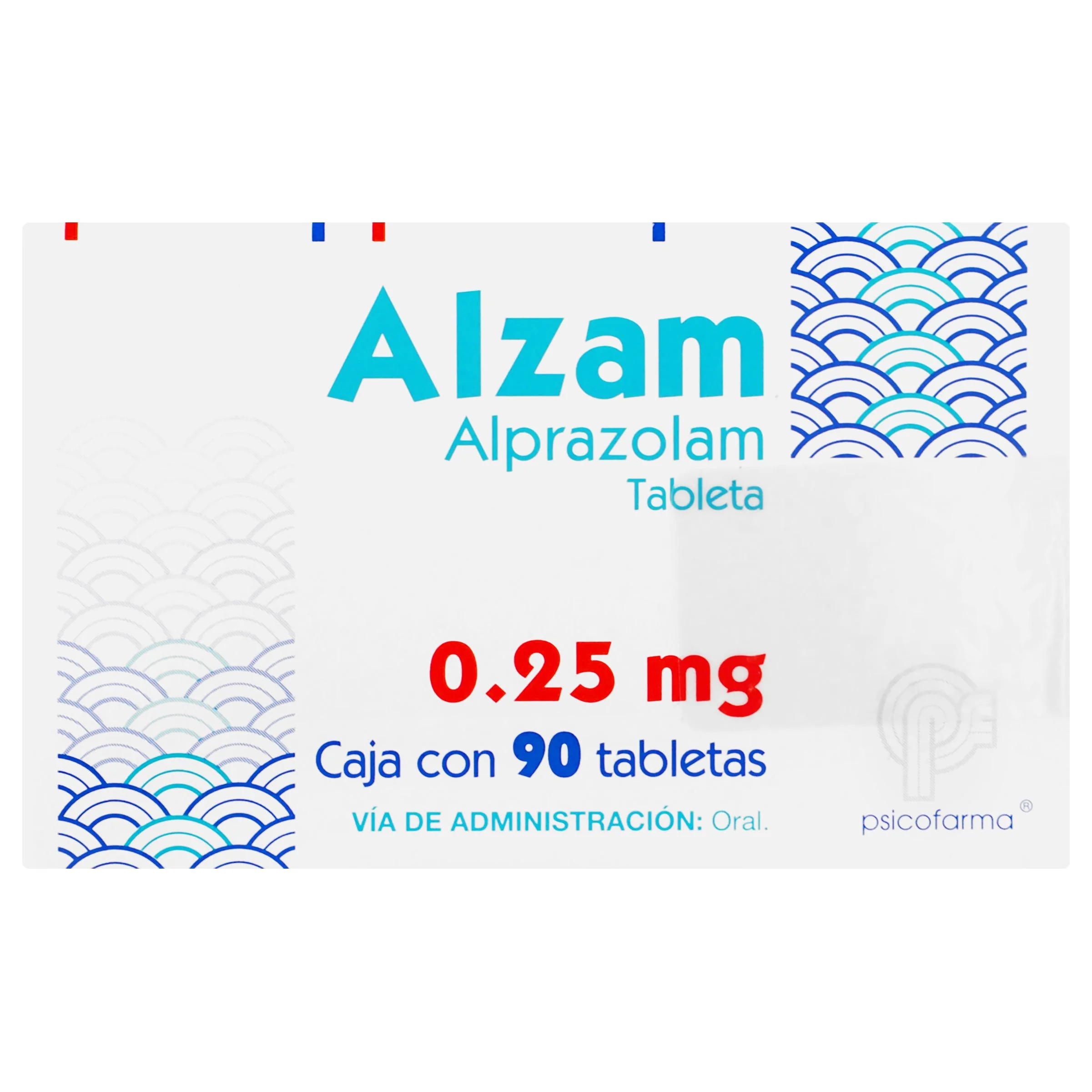 Alzam 0.25 Mg Con 90 Tabletas Oral