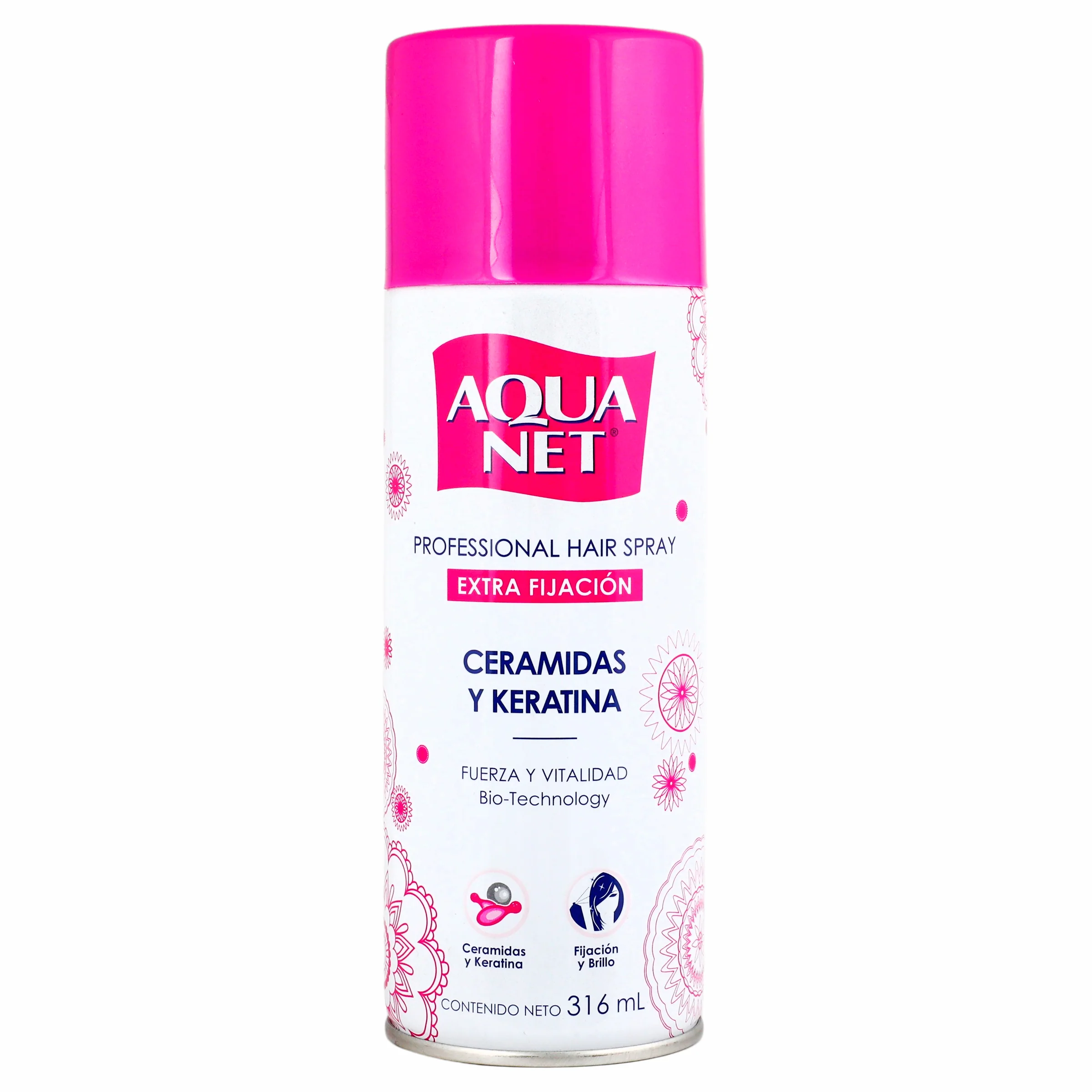 Fijador Aqua Net Ceramidas-Keratina Spray 316 Ml