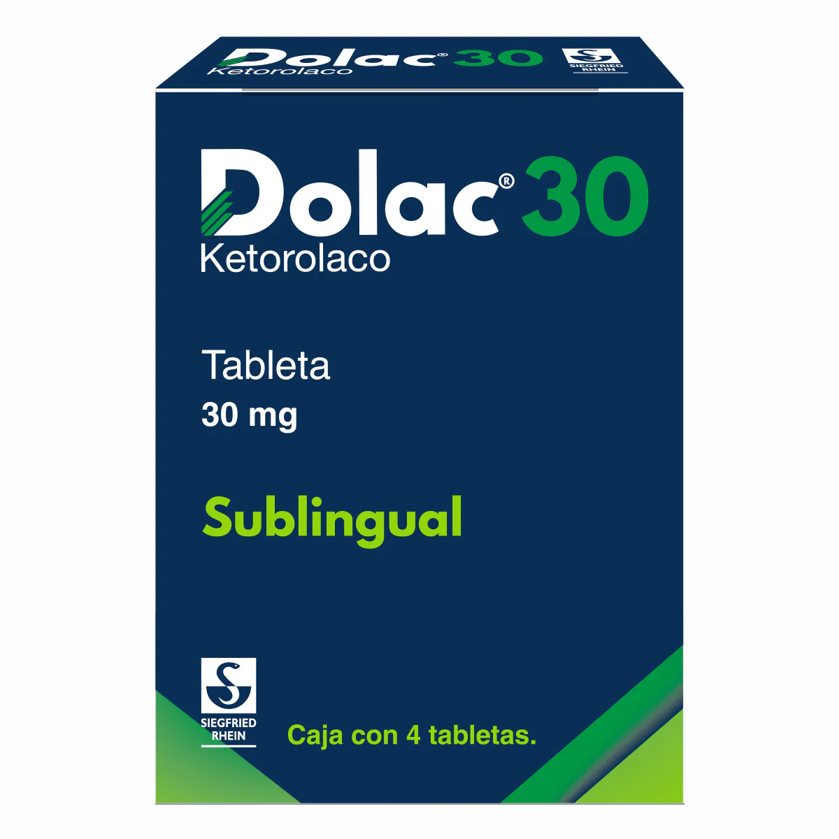 Dolac 30 Mg - Caja Con 4 Tabletas Sublingual (Ketorolaco)