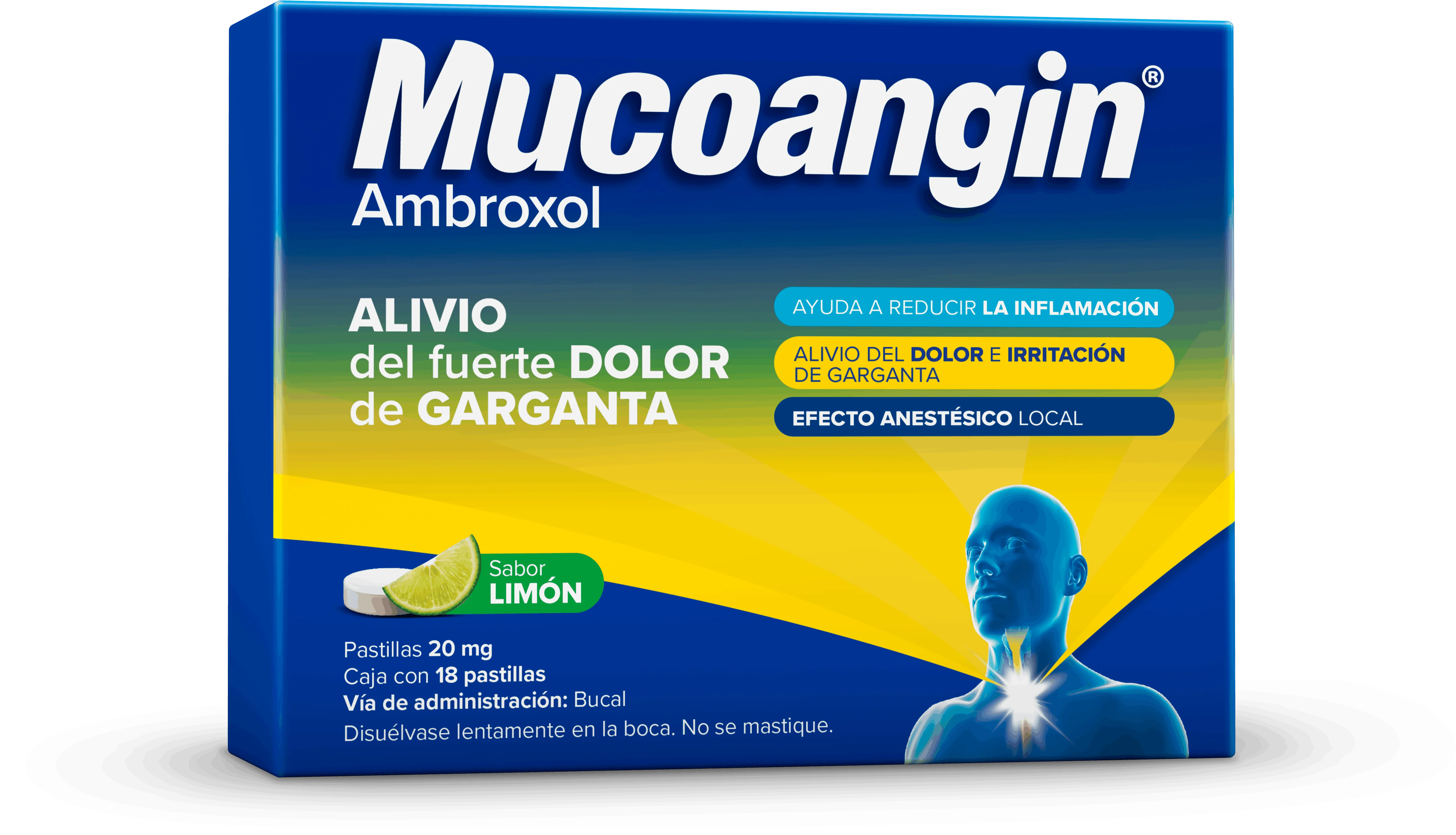 Mucoangin Limon 20 Mg Con 18 Pastillas - Image 2
