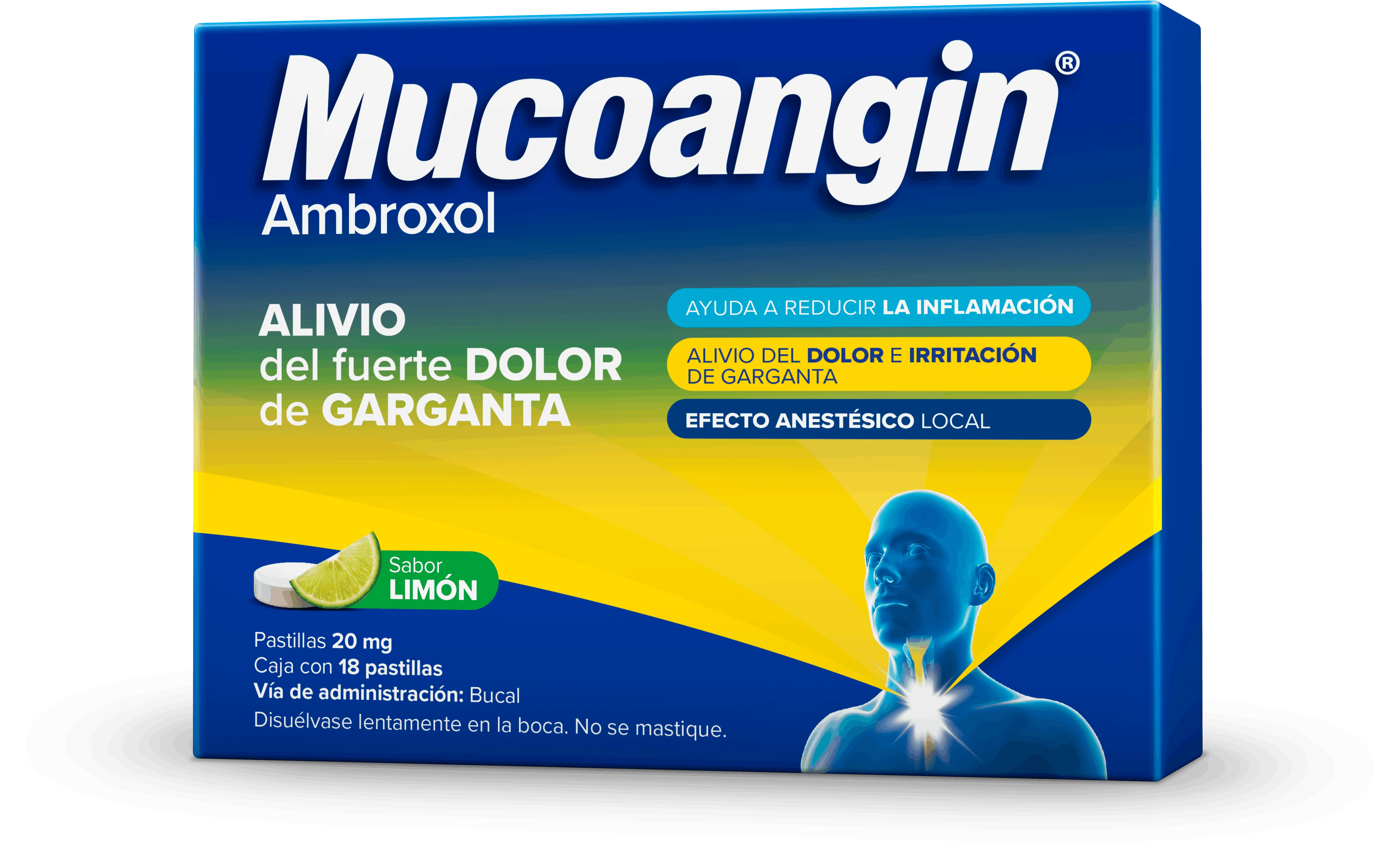 Mucoangin Limon 20 Mg Con 18 Pastillas - Image 3