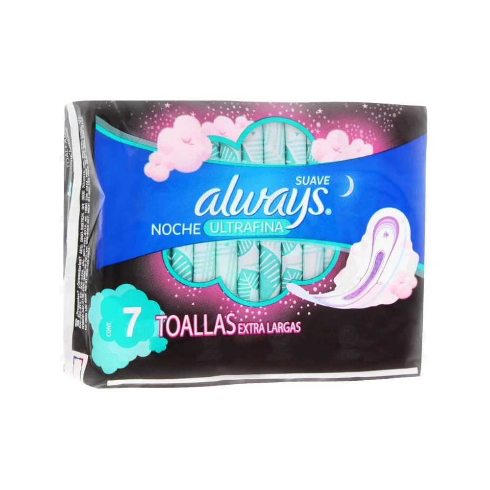 Toallas Sanitarias Alw U-Fina Noc-Alas Con 7N
