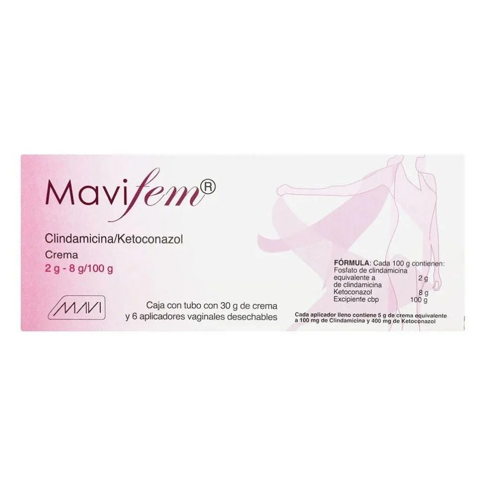 Mavifem (Clindamicina/Ketoconazol) Crema 30 G Con 6 Aplicadores