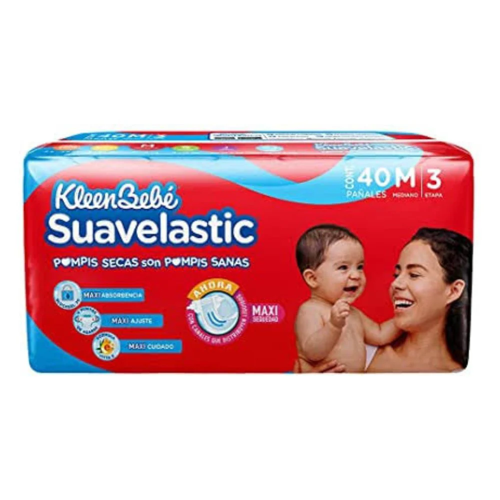 Pañal Suavelastic Con 40 Piezas Etapa 3 Mediano
