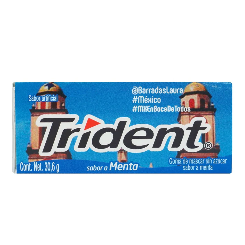 Chicle Trident 18 Menta 30,6 G