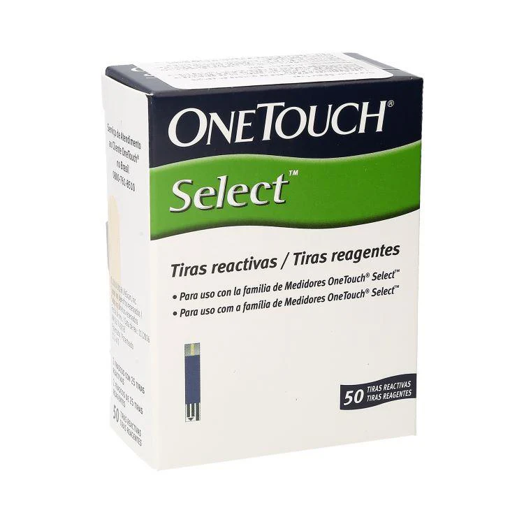 One Touch Select Tiras Reactivas Con 50