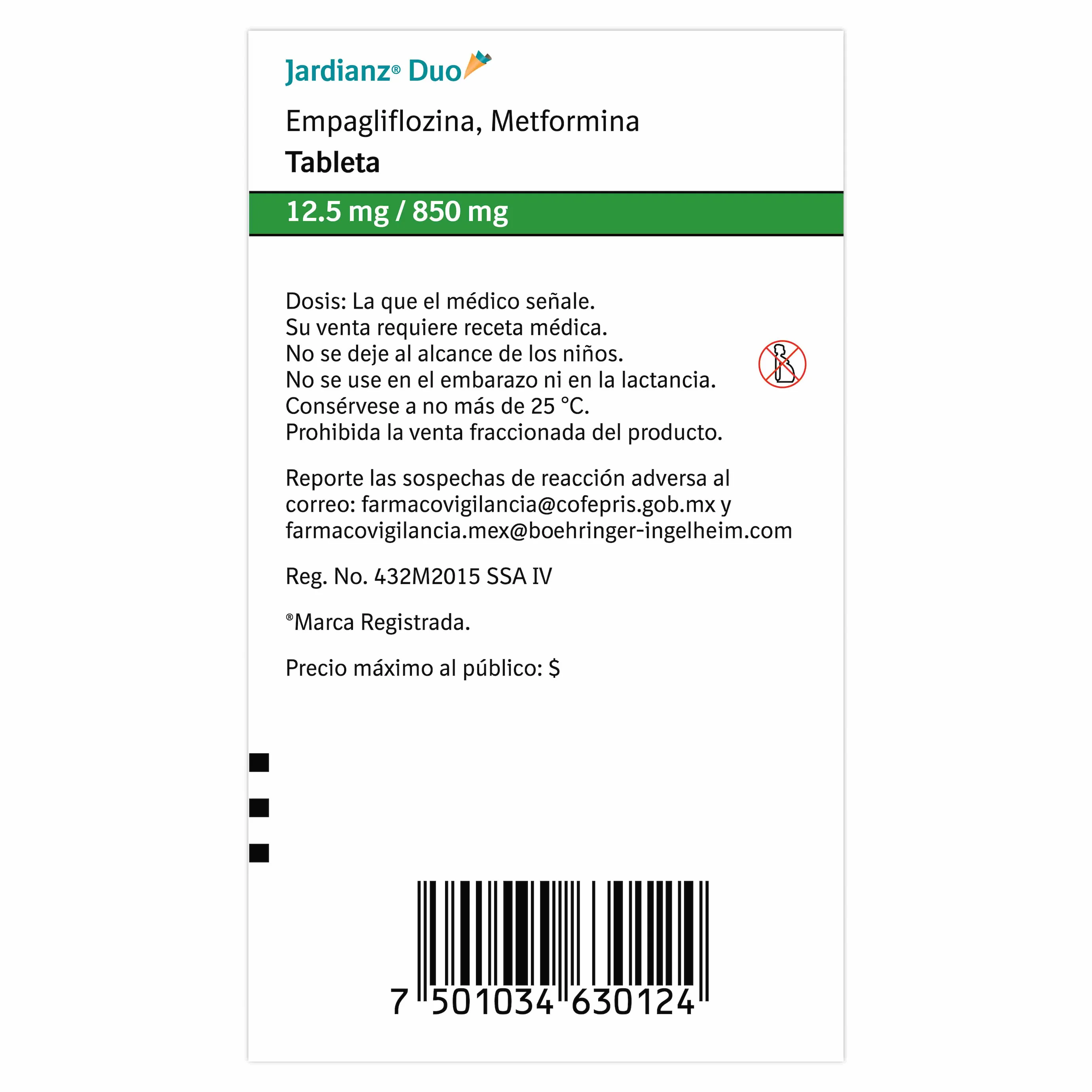 Jardianz Duo 12.5 850Mg Tabletas Con 60 - Image 4