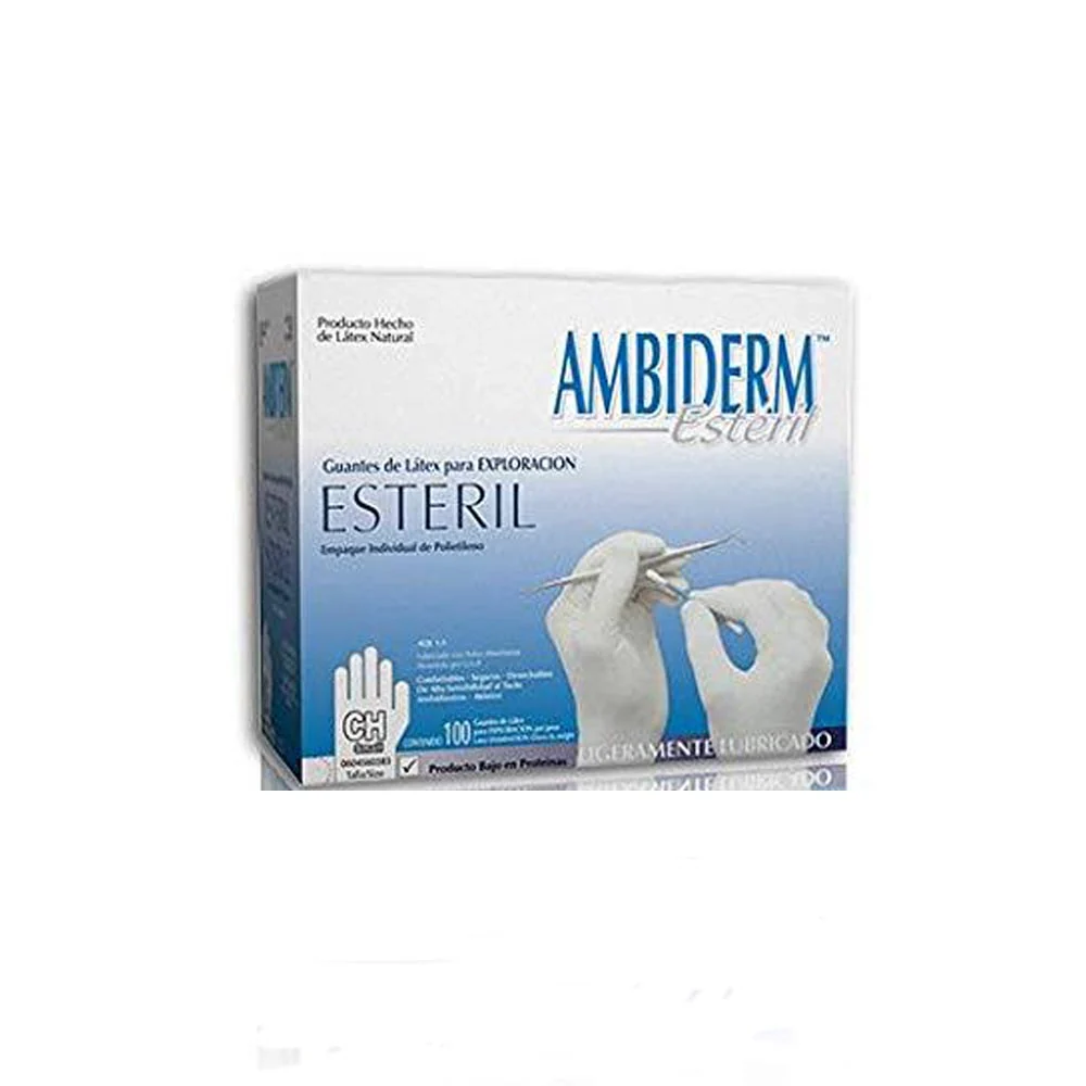 Guantes Chico Esteril Caja Con 100 Piezas Ambiderm