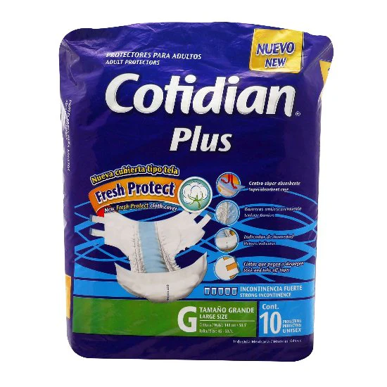 Cotidian Plus Pañal Adulto Grande Con 10