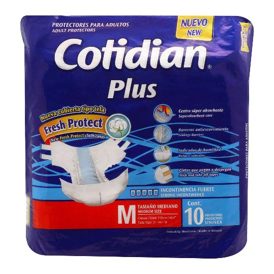 Cotidian Pañal Adulto Mediano C /10 Piezas