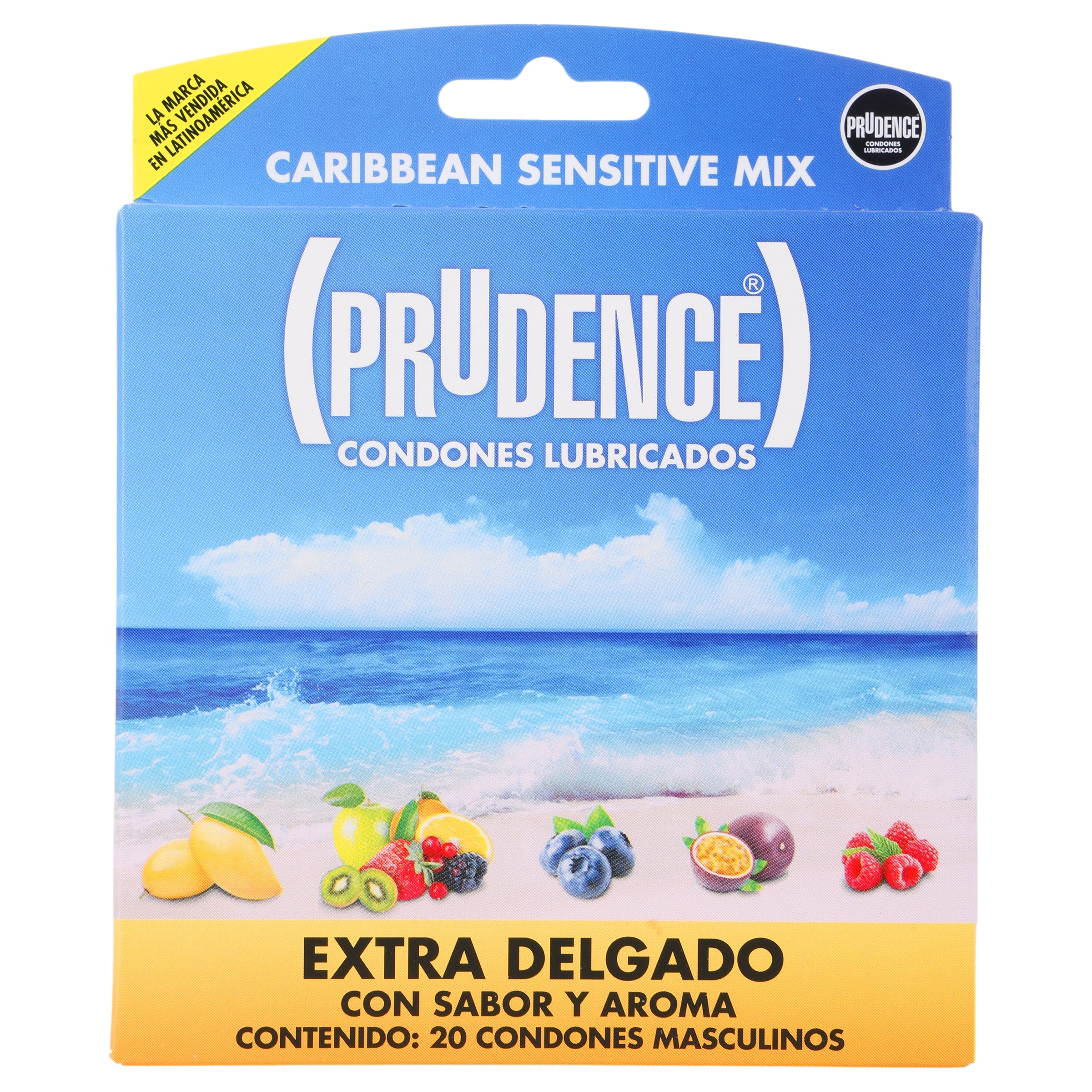 Preservativo Prudence Caribbe Mix Con 20 Piezas