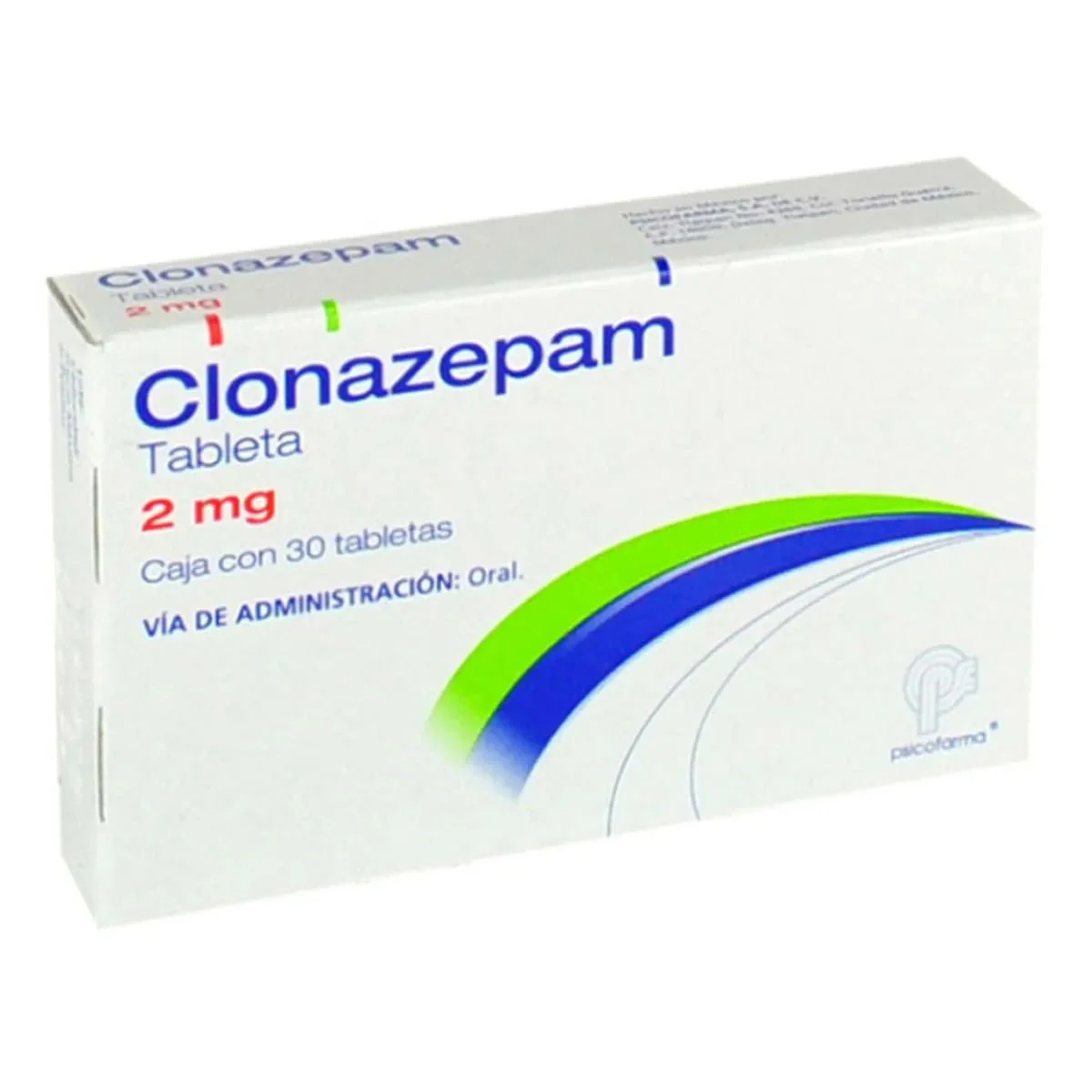 Clonazepam 2 Mg Caja Con 30 Tabletas Psicofarma