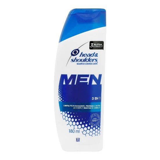 Shampoo Head S Men 3 En 1 Control Caspa 180 Ml