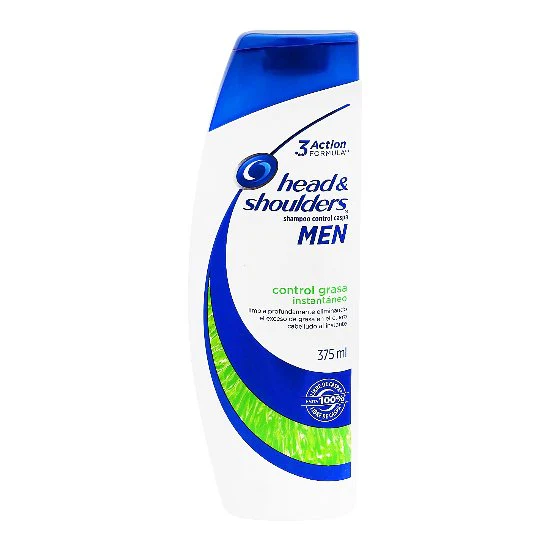 Shampoo Heads Men Ctrl Grasa 375 Ml