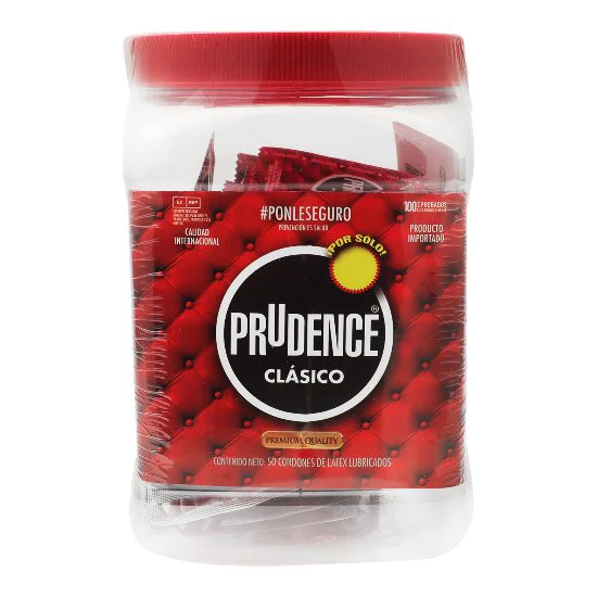 Preservativos Prudence Clasico Vitrolero Con 50 Piezas