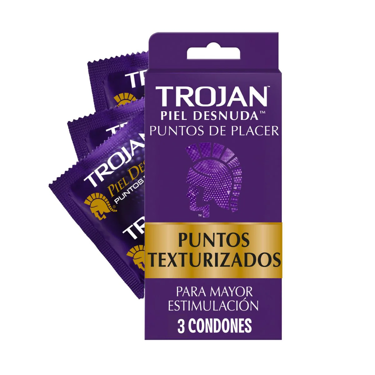 Preservativo Trojan Piel Desnuda Text Con 3