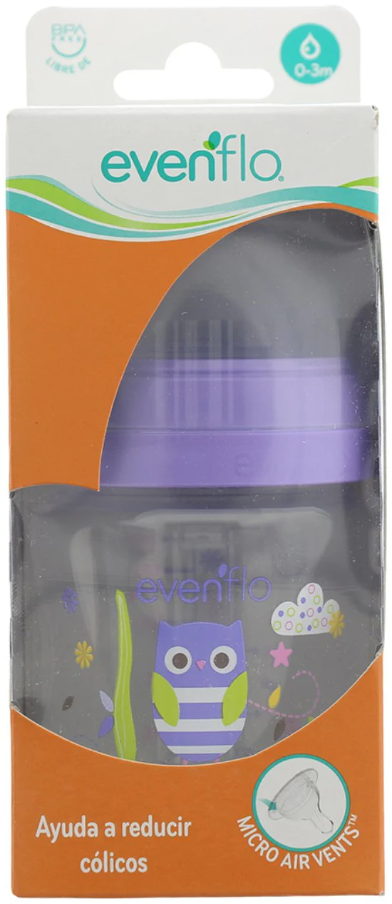 Biberon Evenflo Cuello Ancho Decorado 5 Onzas