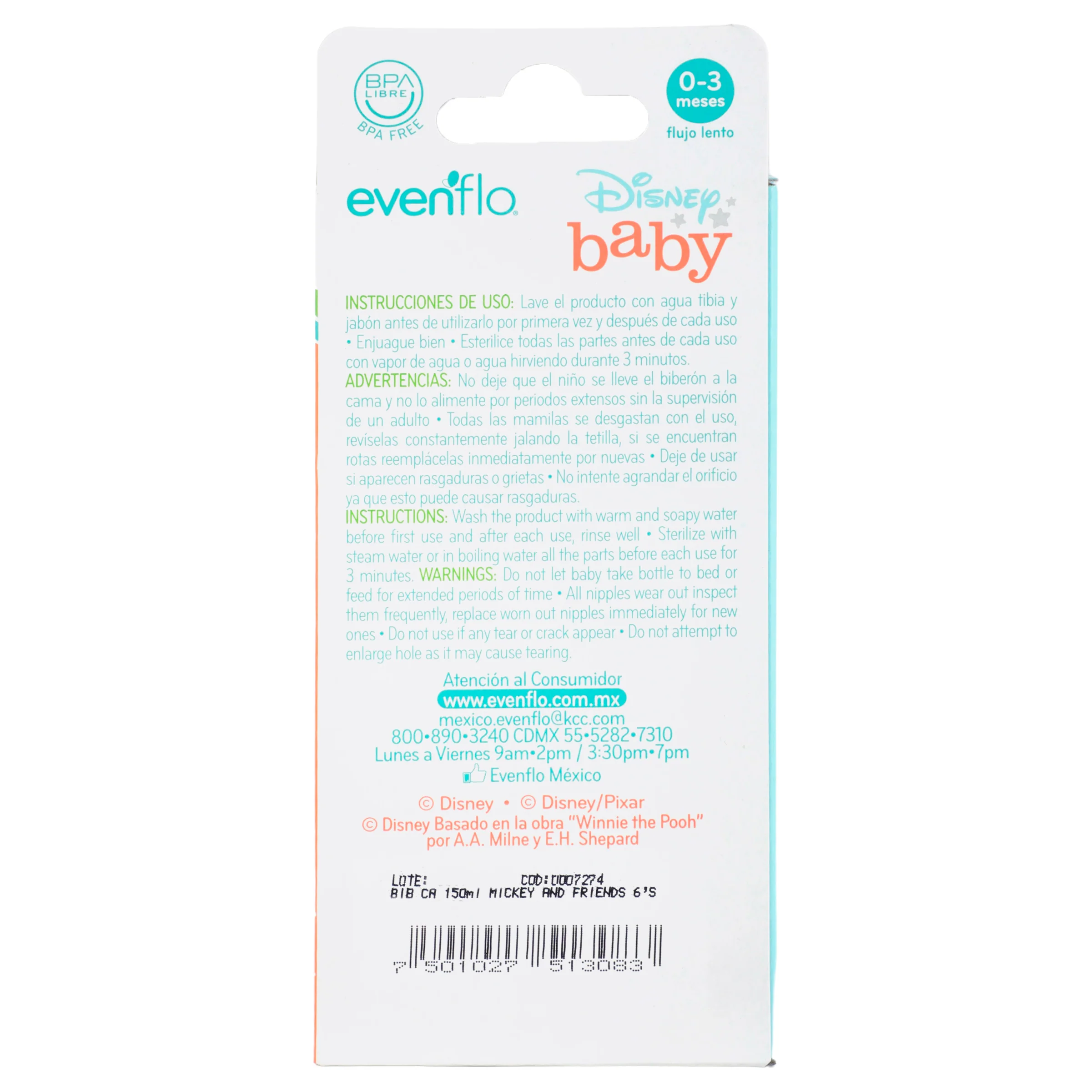 Biberon Evenflo Disney Cuello Ancho 5O Onzas - Image 14