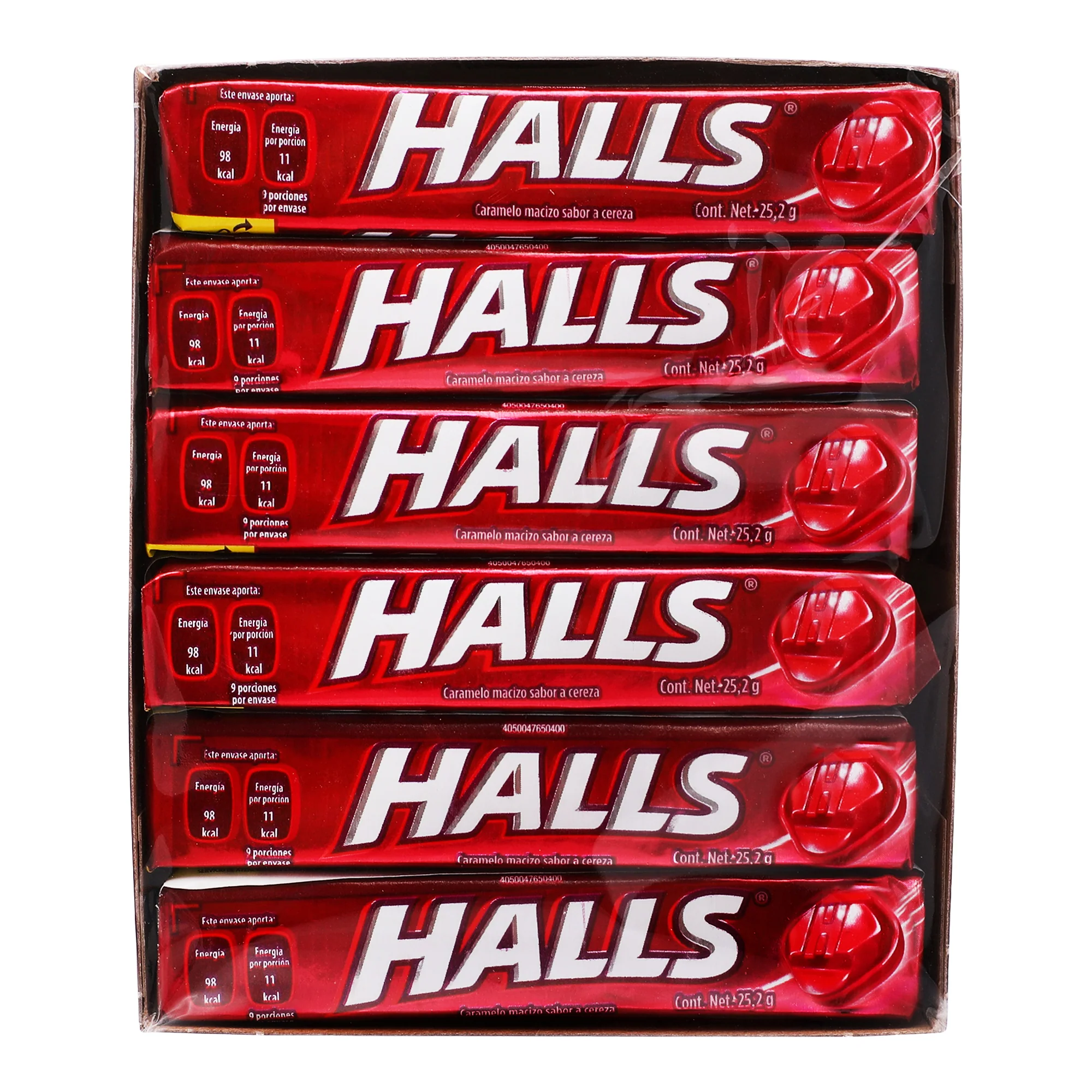 Exhibidor Pastillas Halls Cereza Con 12 Pzas