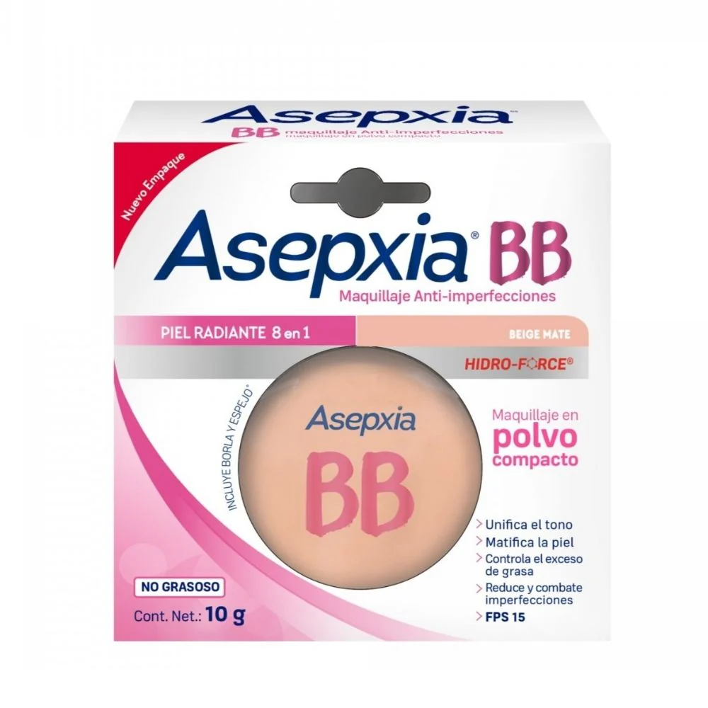 Maquillaje Asepxia Bb Polvo Comp Beimat 10 G