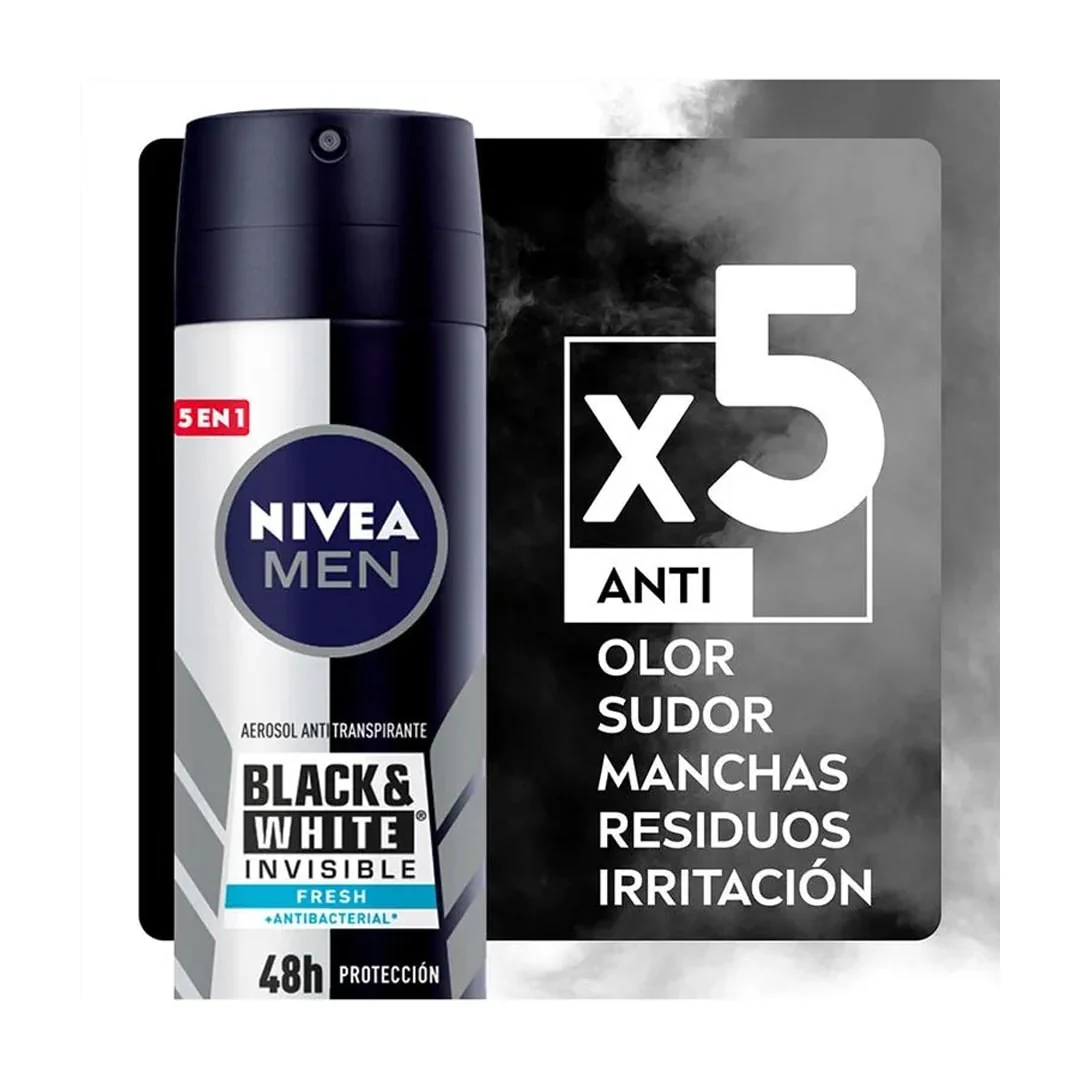 Desodorante Nivea Men Invisible For Black Spray 150 Ml - Image 5