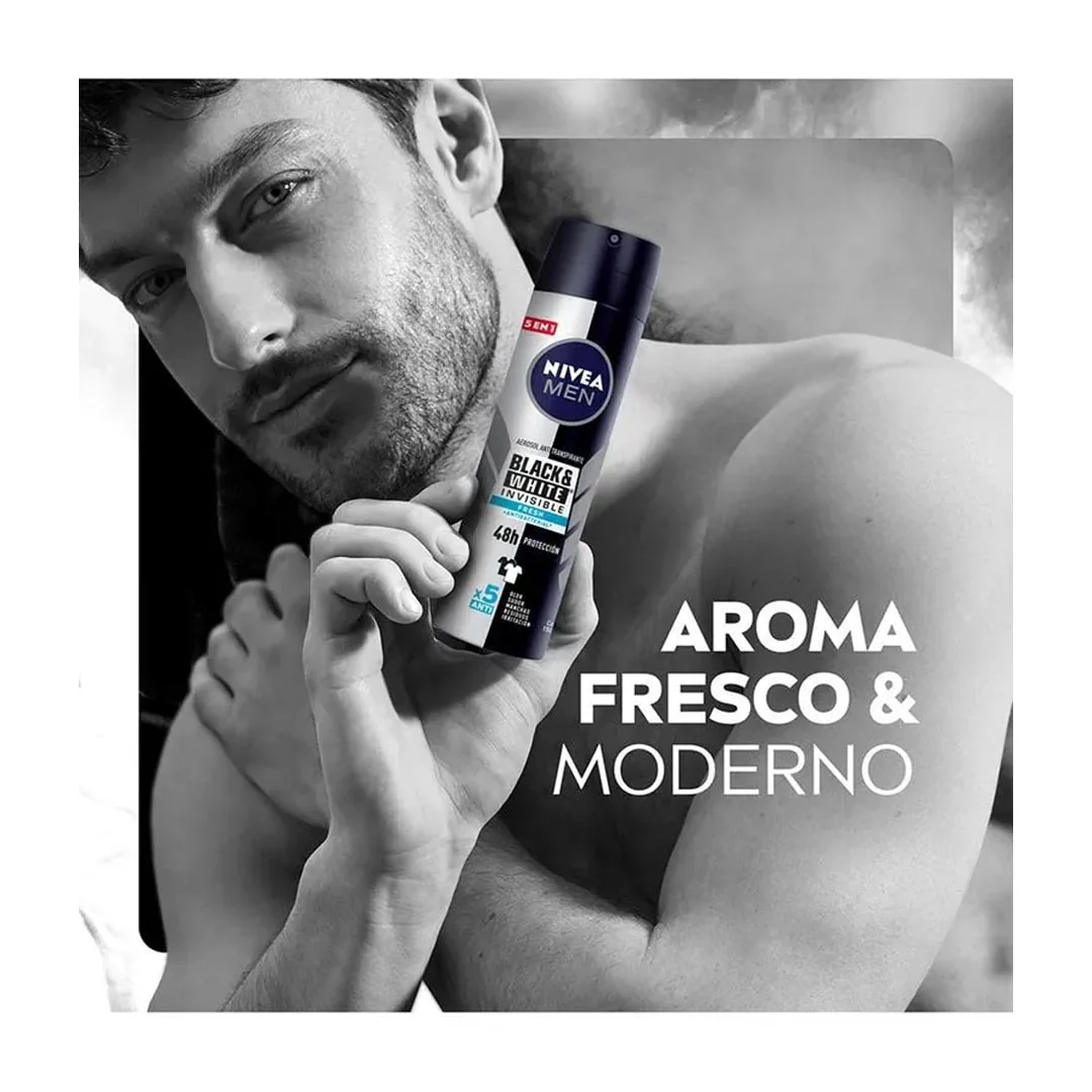 Desodorante Nivea Men Invisible For Black Spray 150 Ml - Image 6