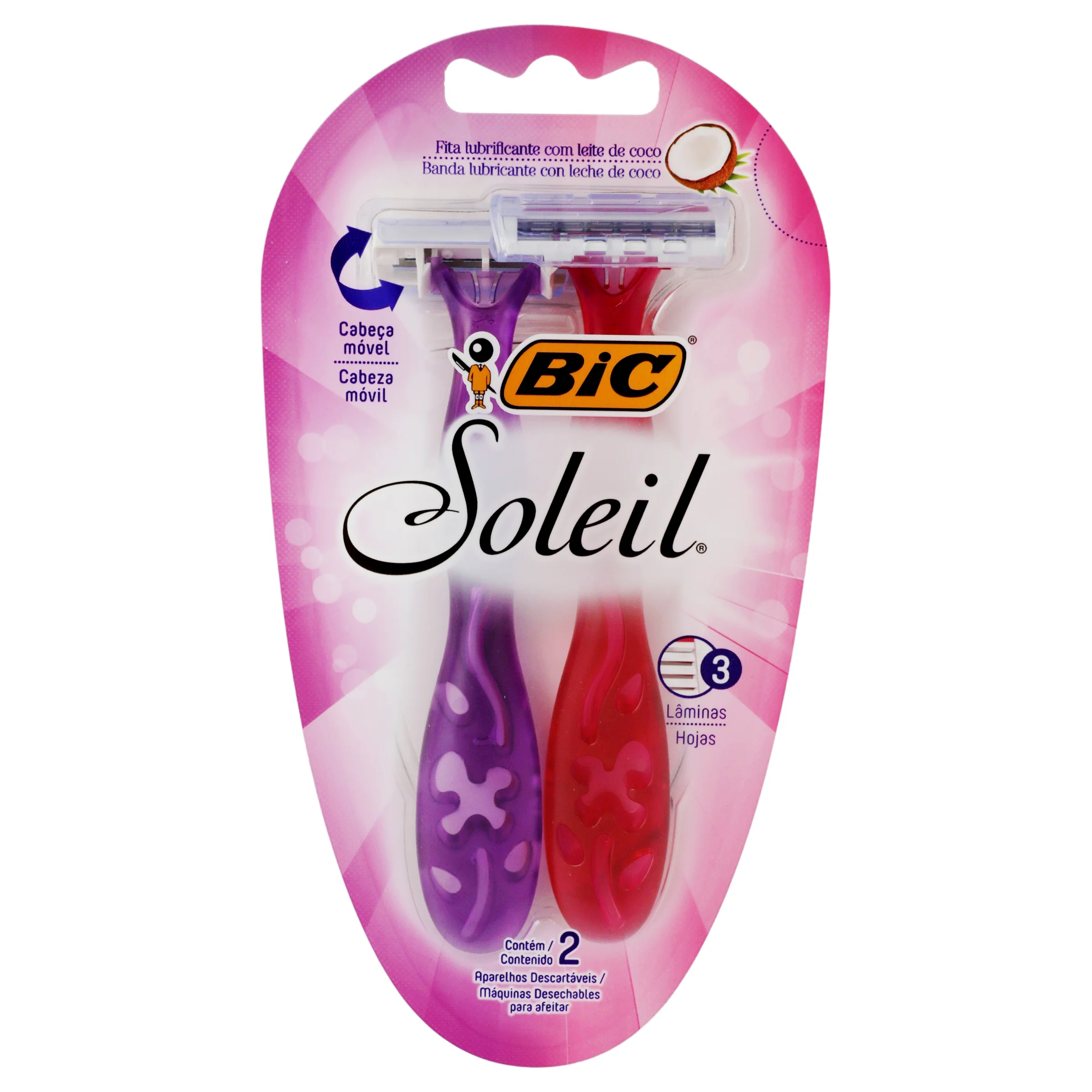 Rastrillo Bic Soleil Cabeza Movil Con 2