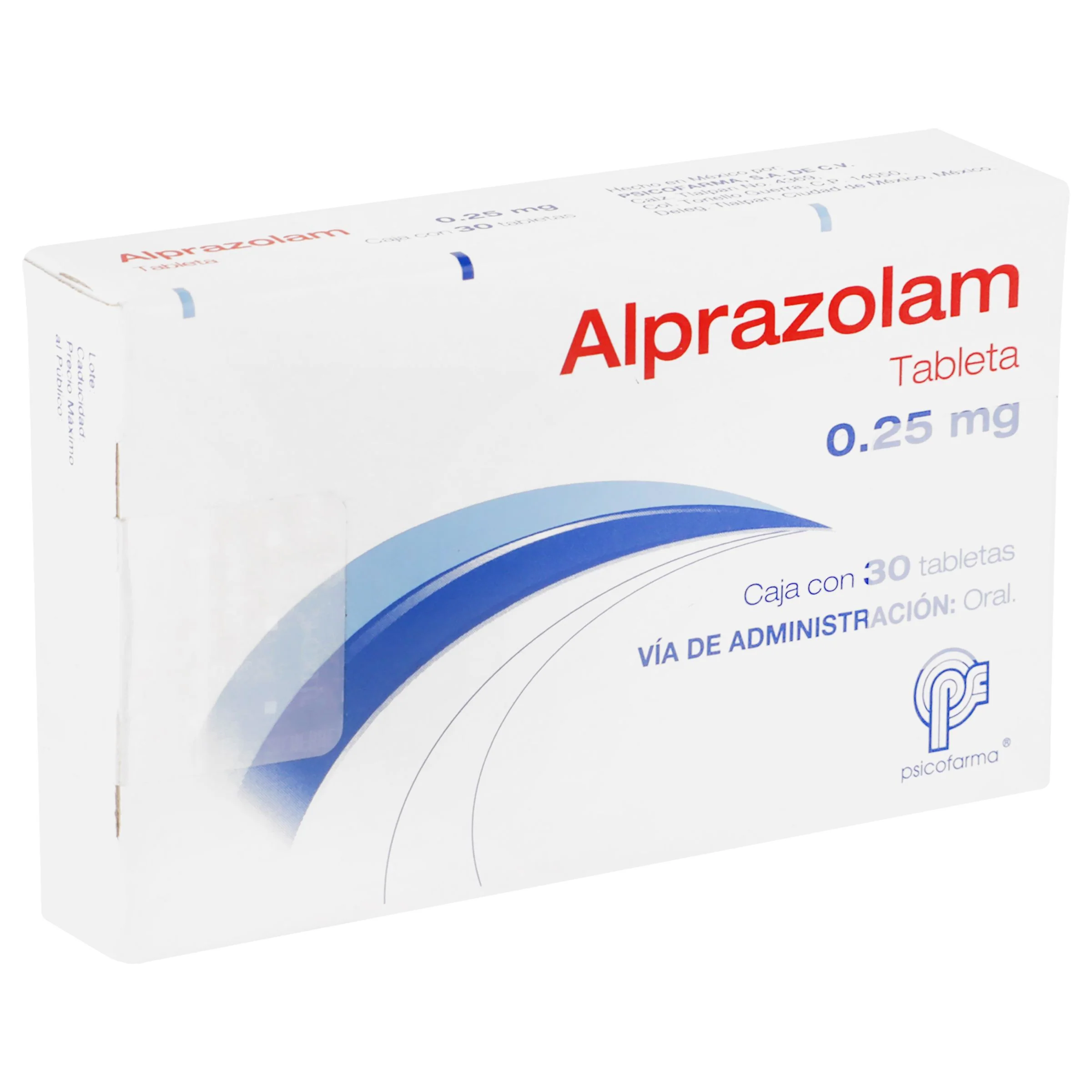Alprazolam 0.25 Mg Con 30 Tabletas - Image 2