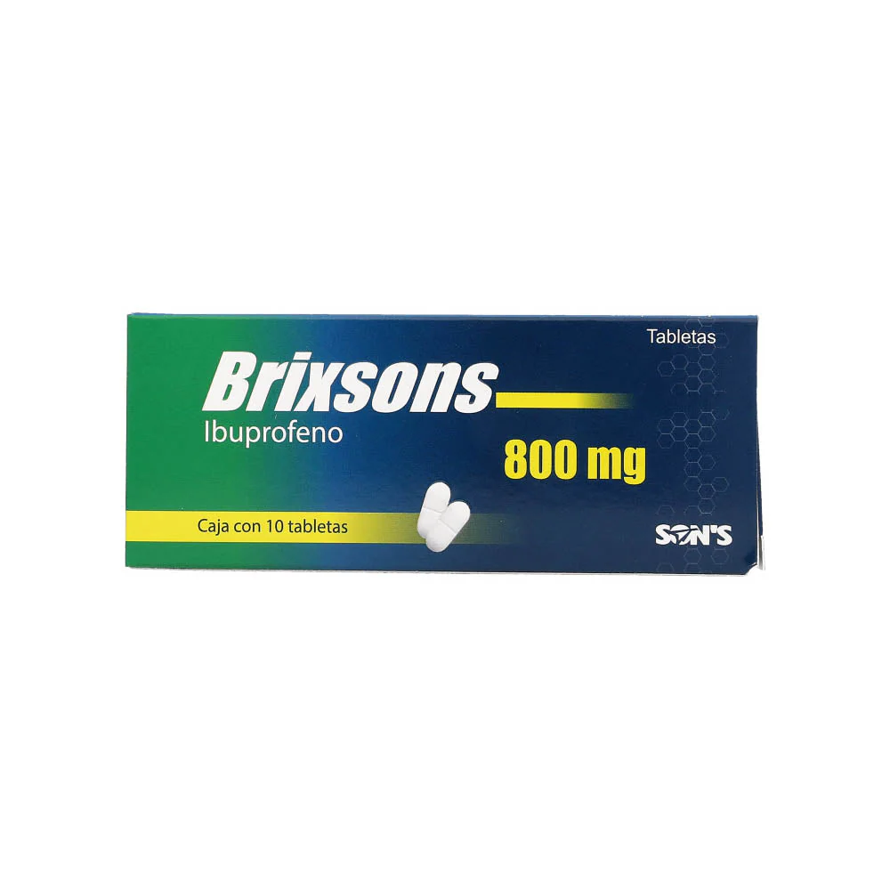 Brixsons (Ibuprofeno) 800 Mg Con 10 Tabletas