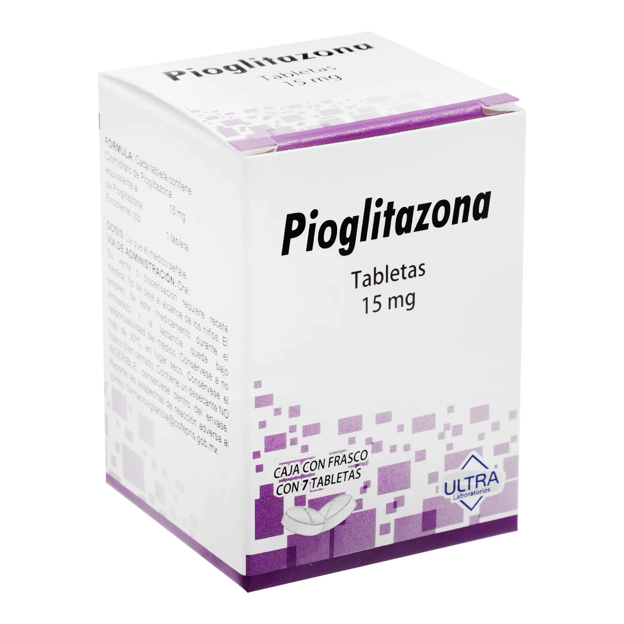 Pioglitazona 15 Mg Con 7 Tabletas